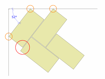 diagrammatic alignment at more than 45 degrees