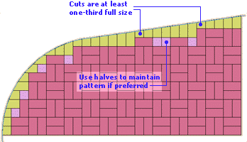 cutting-in basketweave