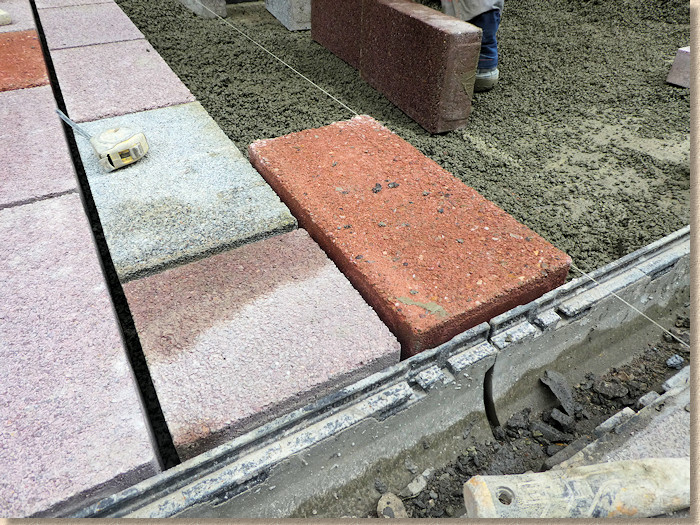 paver laid onto prepared bed paver laid onto prepared bed