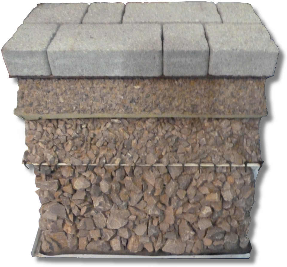 build-up of permeable block paving build-up of permeable block paving