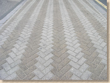 chevrons in block paving