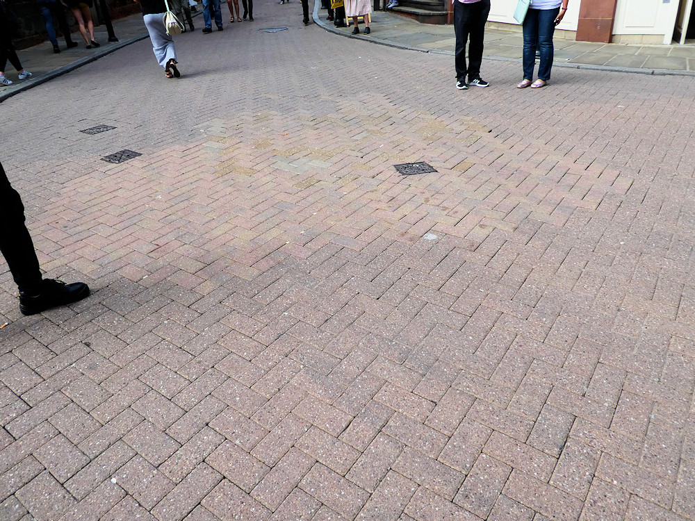 mismatched blocks in street mismatched blocks in street