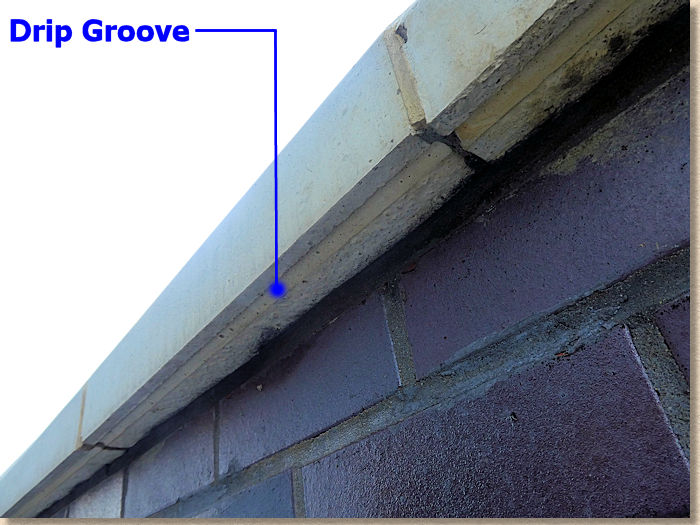 drip groove on concrete coping drip groove on concrete coping