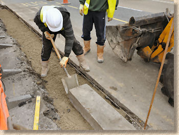 re-setting old kerb