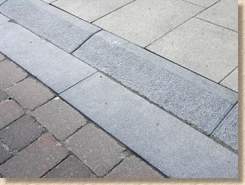 blue limestone kerb