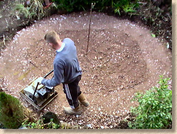 compacting sub-base material