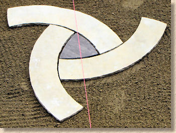 curved pieces laid