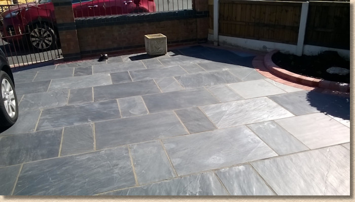 Midnight Slate flagstones to drive Midnight Slate flagstones to drive