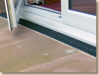 linear channel at doorway threshold linear channel at doorway threshold