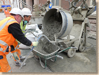 mixed mortar is tipped out... mixed mortar is tipped out....