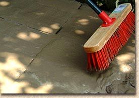 Slurry is brushed into joints